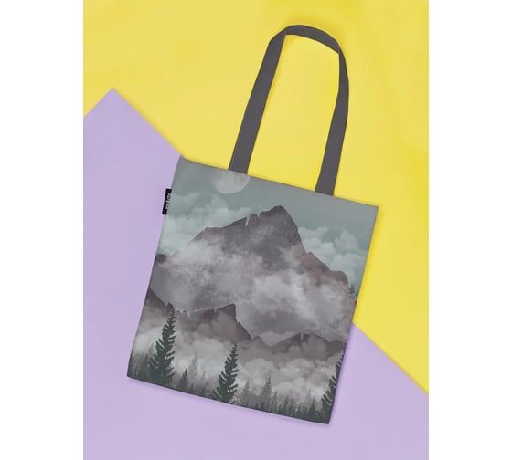 Сумка шоппер JOYARTY женская, c фотопринтом Ночной пейзаж, 35x37x7 см bsh_423252 1