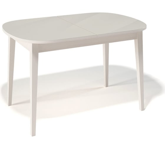 Стол KENNER 1300 M, крем/стекло крем глянец 326444 1