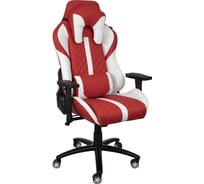 Поворотное кресло AKS Home SPRINTER, ECO, белый красный 74997