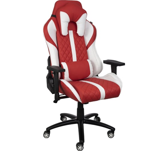 Поворотное кресло AKS Home SPRINTER, ECO, белый красный 74997 1