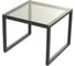 Кофейный столик Левша FRAME CUBO 500x500x405, алюминий черный/стекло серое У8А-1080 1