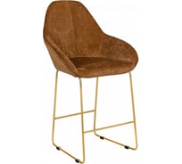 Полубарный стул R-Home Kent Коричневый/Линк Золото 4101198h_КорЗолот_ПБ