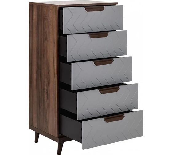 Комод R-Home с 5 ящиками Сканди Грей 4009266hM_Грей