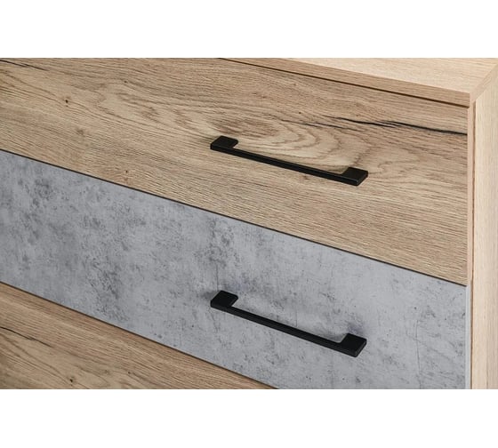 Комод R-Home с 3 ящиками Loft Дуб натур/Бетон 4009295h_Натур