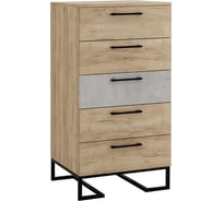 Комод R-Home с 5 ящиками Loft Дуб натур/Бетон 4009296h_Натур