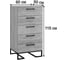 Комод R-Home с 5 ящиками Loft Дуб натур/Бетон 4009296h_Натур 2