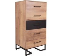 Комод R-Home с 5 ящиками Loft Дуб табак/Графит 4009296h_Табак