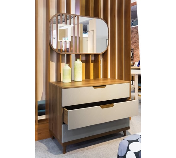 Комод R-Home с 3 ящиками Сканди Грей 4009264hM_Грей