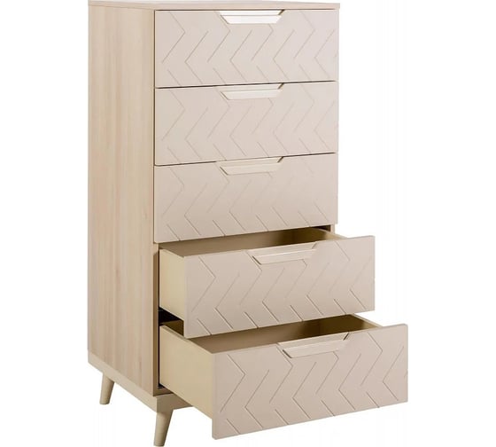 Комод R-Home с 5 ящиками Сканди Жемчужно-белый 4009266hM_Жемчуг