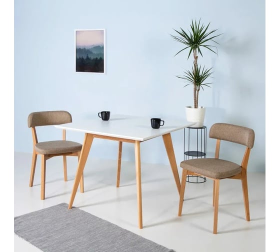 Стол R-Home Лунд квадратный 960x960 бук-белый 40033006h_бел