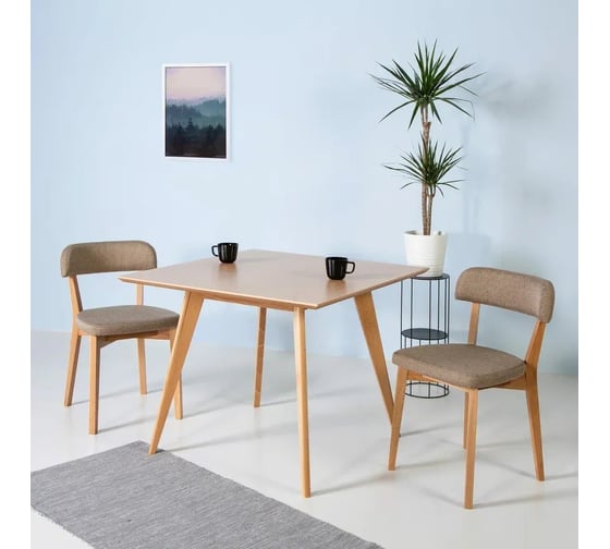 Стол R-Home Лунд квадратный 960x960 бук-белый 40033006h_бел
