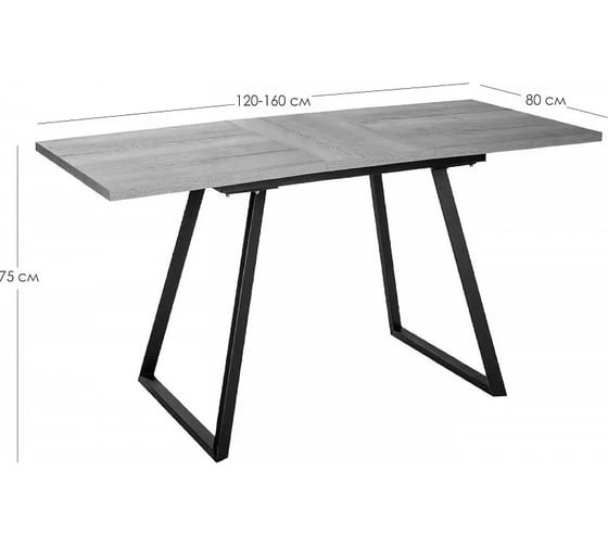Стол R-Home Пеле раздвиж. 120-160 Галифакс Натур 410427h_Натур12