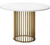 Стол R-Home обеденный Patrik д.110 мрамор Бианко /золото 4103113h_мрб/золото