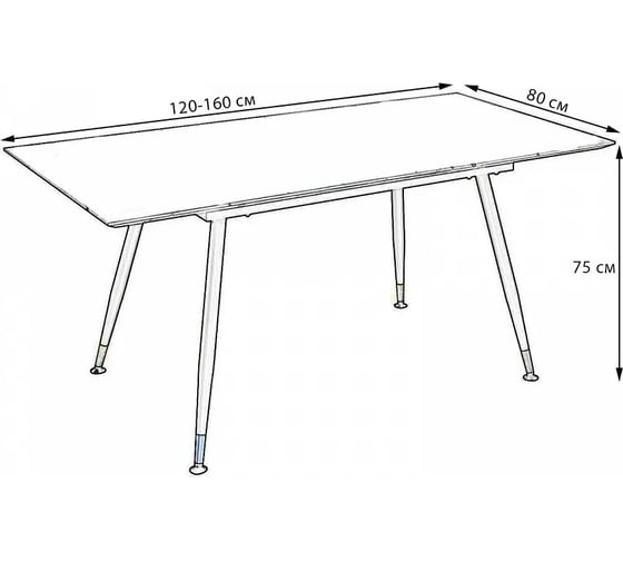 Стол R-Home Месси раздвиж. 120-160 Дуб Корбридж 4104281h_ДубКорб12