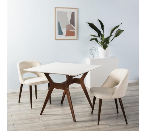 Стол R-Home Нарвик 960x960 Белый Темный орех 400330163h_бел