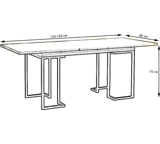 Раскладной обеденный стол R-Home Loft 120 Дуб табак 40036041h_Табак