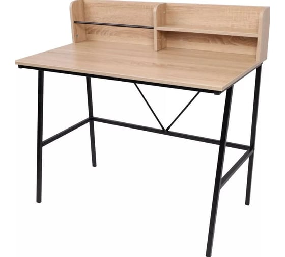 Письменный стол AKS Home CORAL, светлый дуб/черный металл, 1000х540х750(960) 80043