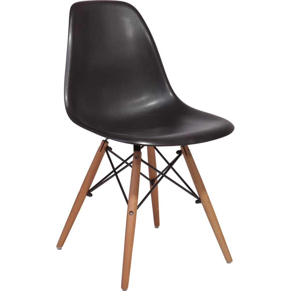 Стул Vitra Eames Plastic Side Chair DSW without Upholstery, Wood and wire Base with Cross Struts металл