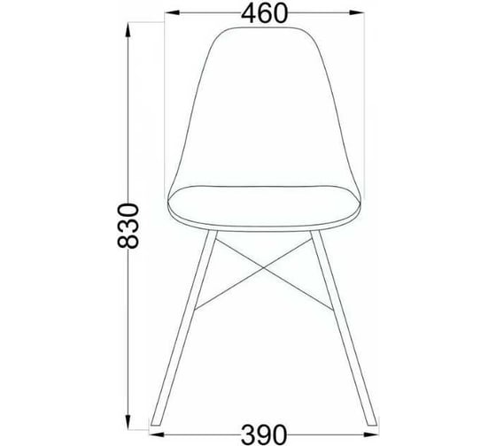 Стул AKS Home KORD PP, черный/дерево 38927