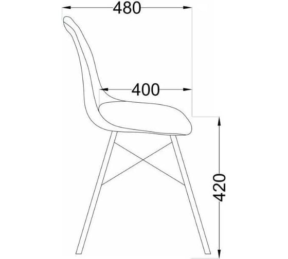 Стул AKS Home KORD PP, черный/дерево 38927