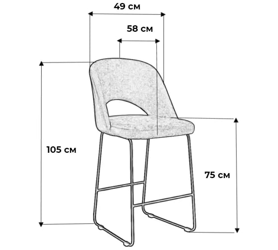 Стул R-Home Lars Бар Кор/ЛинкЗолот 41012000Э_КорЗолот_Бар