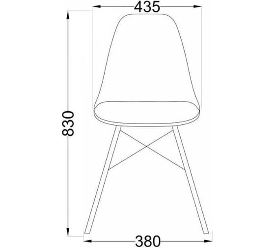 Стул AKS Home KORD бирюзовый/дерево 64377