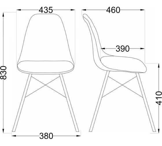 Стул AKS Home KORD зеленый/дерево 64381