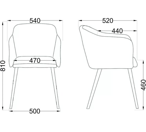Стул AKS Home ORLY серая ткань G022-17/черный 59140