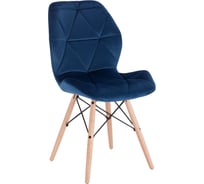 Стул AKS Home RIO (синий велюр/бук) 66108