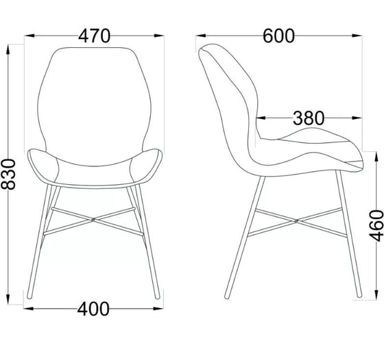 Стул AKS Home RIO (темно-серый JH09-8/бук) 73097 1