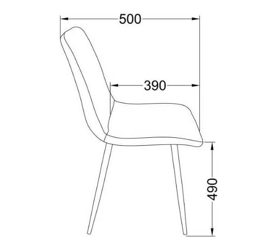 Стул AKS Home VIOLIN сапфировый велюр/черный 79726