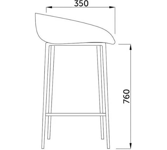 Стул AKS Home MARCEL барный, серый/черный 67329