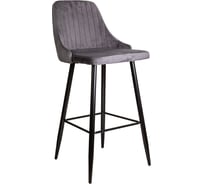 Стул AKS Home MEGAN-2 барный, серый велюр HLR21/черный 62510