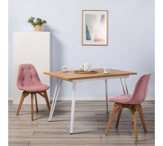 Стул R-Home EAMES lite Розов/Натуральный Бук 8601900h_РозовНБук