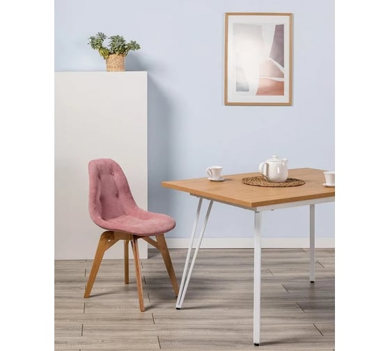 Стул R-Home EAMES lite Розов/Натуральный Бук 8601900h_РозовНБук