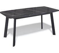 Стол KENNER AA1400, черный/стекло камень черный глянец 325416