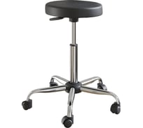 Табурет Пять Лучей Тета 2 L кожзам, хромированное пятилучие ТКЧ-21/хп