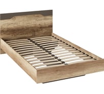 Кровать ТриЯ Пилигрим ТД-276.00.01 1200 дуб каньон светлый, фон серый 105667