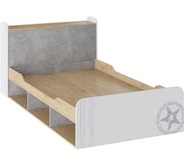 Кровать ТриЯ Мегаполис ТД-315.00.01 2000x1200, бунратти/белый с рисунком 136690