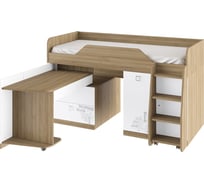 Кровать ТриЯ Оксфорд ТД-139.11.03 комбинированная, ривьера/белый с рисунком 135596