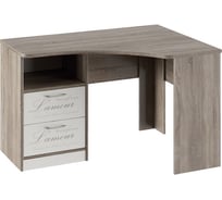 Угловой стол с ящиками ТриЯ Брауни ТД-313.15.03 фон бежевый с рисунком/дуб сонома трюфель 127009