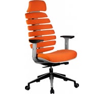 Кресло RIVA Chair RCH Shark серый пластик/оранжевая ткань (26-29) УЧ-00000701