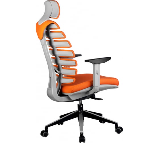 Кресло RIVA Chair RCH Shark серый пластик/оранжевая ткань (26-29) УЧ-00000701