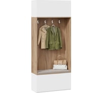 Секция с крючками ТриЯ Порто ТД-393.08.01 Белый жемчуг/Яблоня беллуно/Белый софт 247091