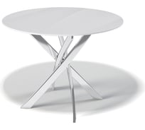 Стол KENNER R1000 хром/стекло белое глянец 326442