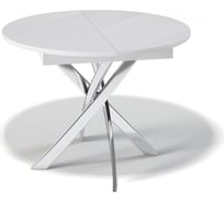 Стол KENNER R1100 хром/стекло белое глянец 326365