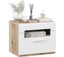 Тумба ТриЯ Фьюжн ТД-260.03.01 Белый глянец/Дуб Делано 225455