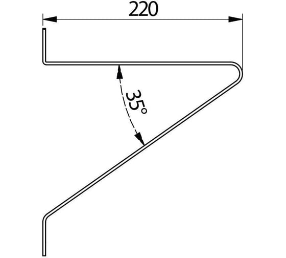 Полкодержатель GTV 250x220 мм, черный матовый PP-GALA-20M