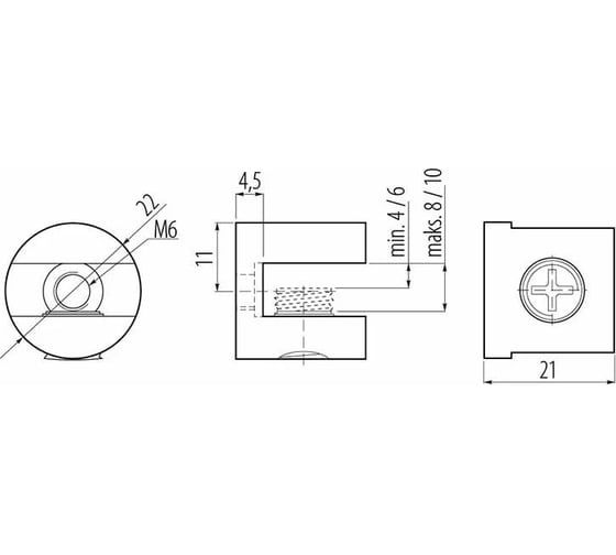 Полкодержатель GTV черный матовый PP-WIRE-20M