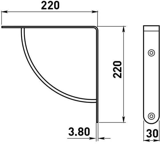 Полкодержатель GTV стальной, 220x220 мм, матовый хром PP-LUK-00-05